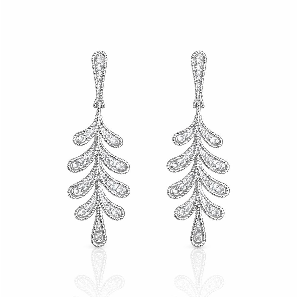 ⚜️ Chic Silver Drop Earrings With Zirconia